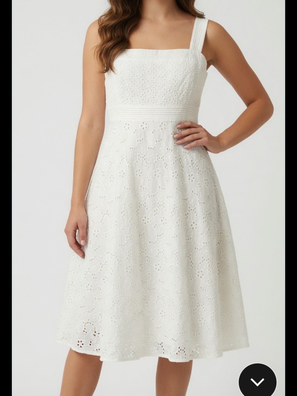 Morgan McFeeters White Eyelet Mini Dress sz 12